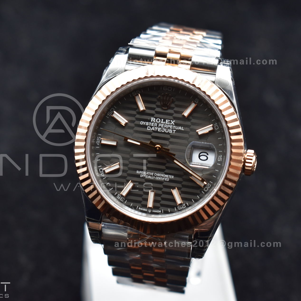 DateJust 41 126331 VSF 1:1 Best Edition 904L Steel Grey Dial On SS/RG Jubilee Bracelet VS3235